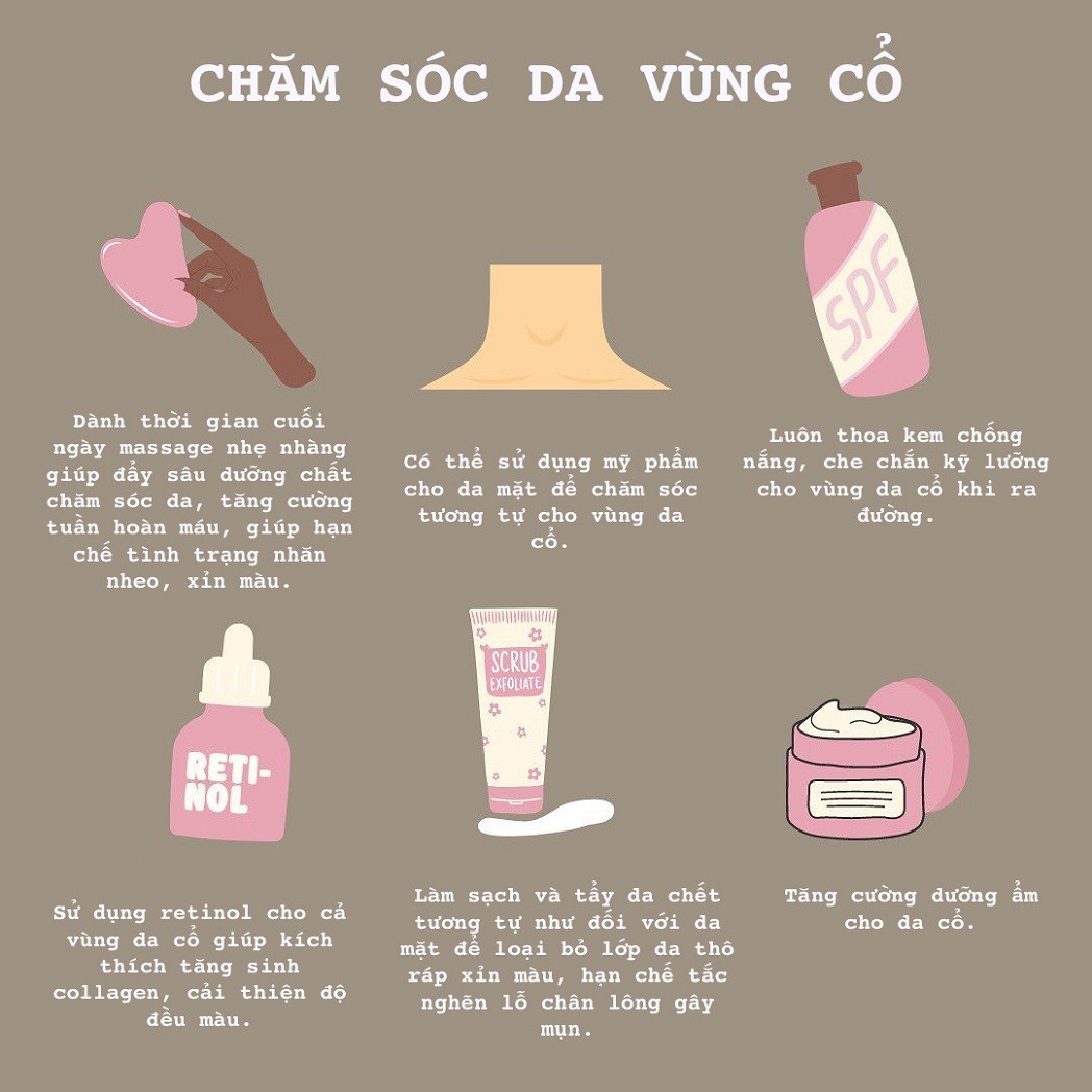 Những phương pháp chăm sóc da cổ để tránh lão hóa