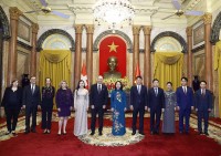 Quyền Chủ tịch nước Võ Thị Ánh Xuân tiếp các Đại sứ trình Quốc thư