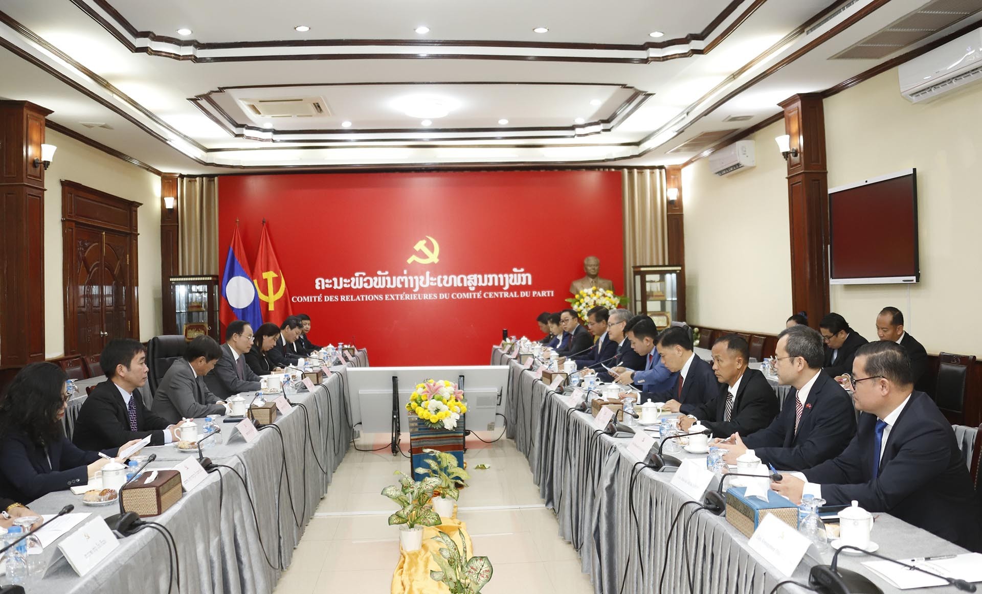 Quang cảnh buổi hội đàm. (Nguồn: TTXVN)