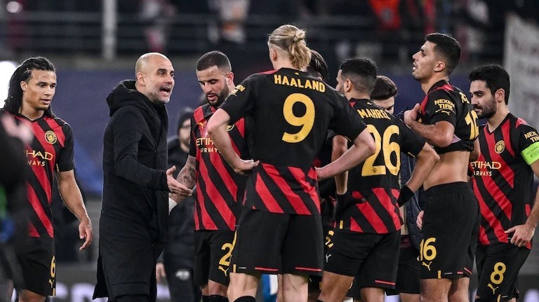 Champions League: Man City hòa Leipzig, HLV Pep Guardiola hài lòng với các cầu thủ học trò