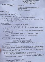 Đề thi học sinh giỏi quốc gia môn Toán năm 2023