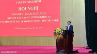 Bộ trưởng Ngoại giao Bùi Thanh Sơn dự Hội nghị tổng kết 10 năm thực hiện Nghị quyết Trung ương 8 khóa XI tỉnh Ninh Bình