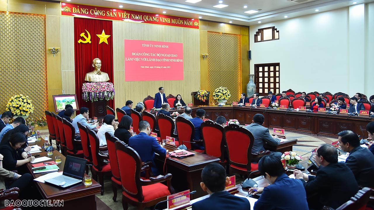 Ninh Bình phối hợp với Bộ Ngoại giao thúc đẩy hoạt động kinh tế đối ngoại