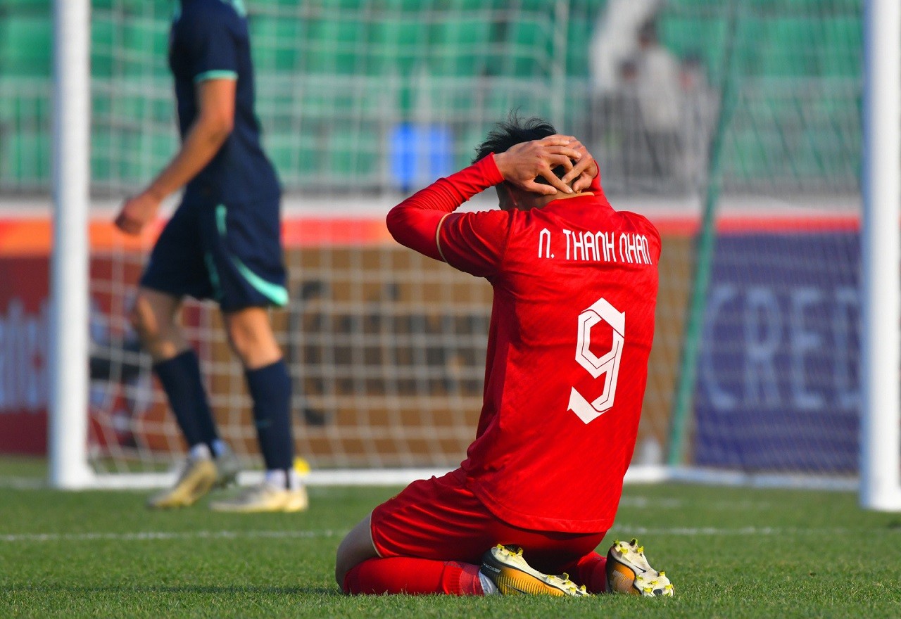 Những hình ảnh U20 thi đấu quả cảm và giành chiến thắng trước U20 Australia