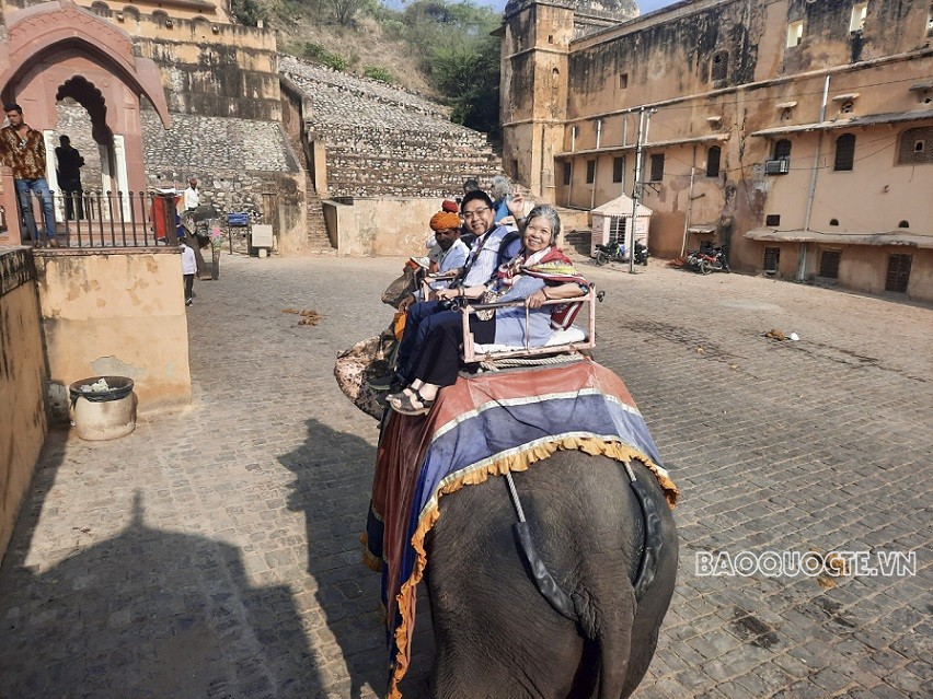 Du khách Việt và trải nghiệm cưỡi voi ngắm cảnh ở Ấn Độ Du khách Việt và trải nghiệm cưỡi voi ngắm cảnh ở Ấn Độ