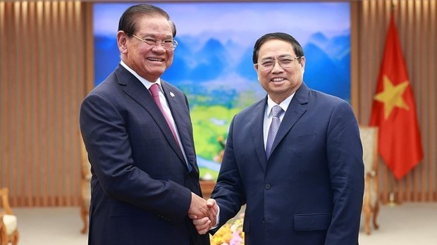 Thủ tướng Phạm Minh Chính tiếp Phó Thủ tướng Campuchia Sar Kheng