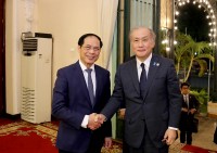 Bộ trưởng Ngoại giao Bùi Thanh Sơn tiếp Tổng thư ký Ban An ninh quốc gia Nhật Bản Akiba Takeo