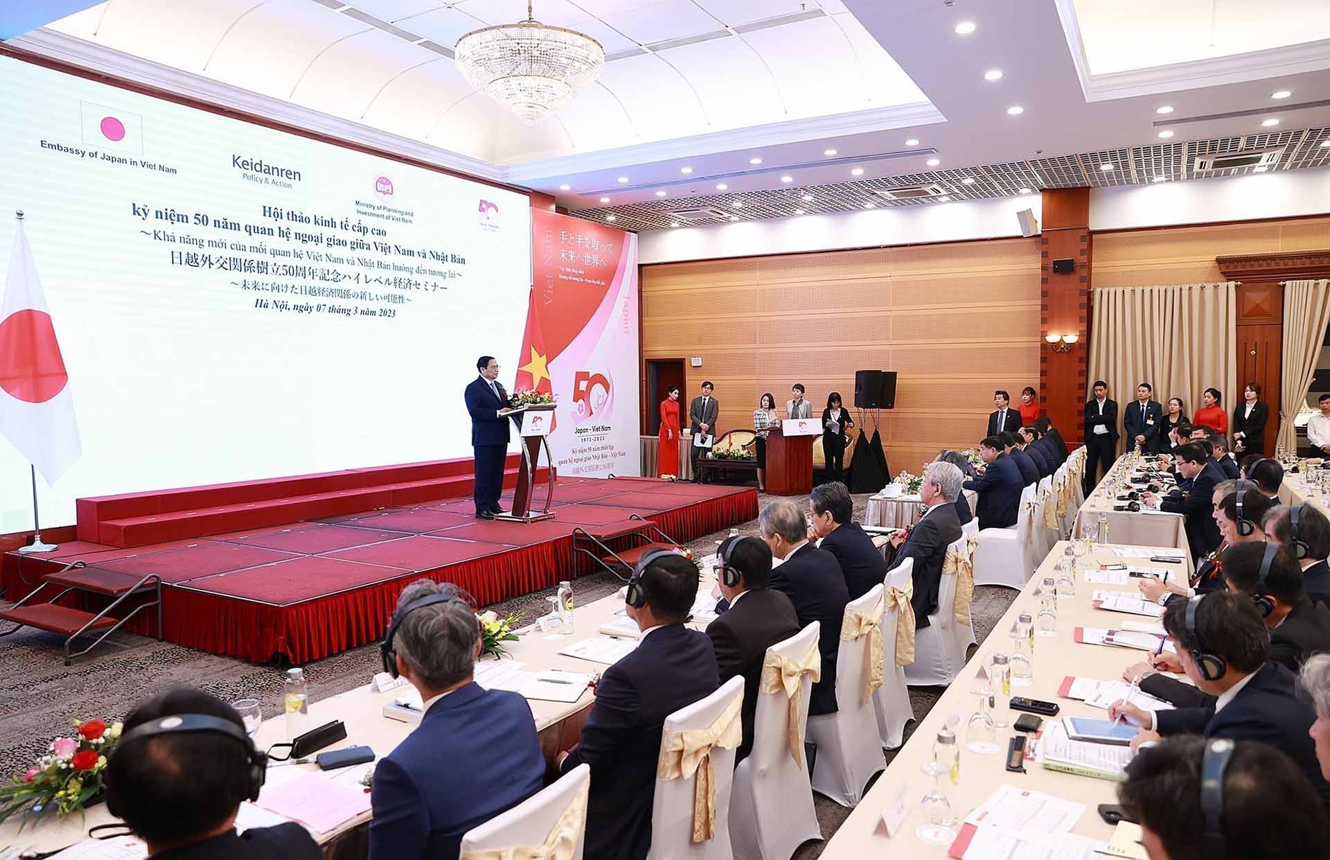 Toàn cảnh Hội thảo kinh tế cấp cao Việt Nam-Nhật Bản. (Nguồn: TTXVN)