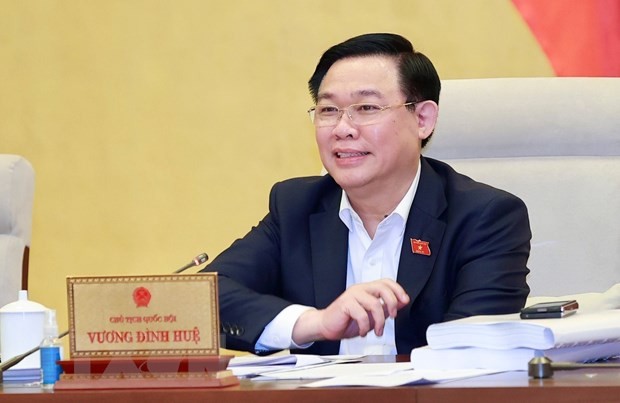 Chủ tịch Quốc hội Vương Đình Huệ phát biểu. (Ảnh: Doãn Tấn/TTXVN)