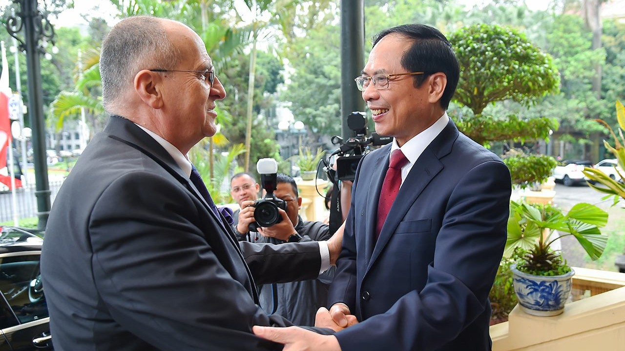 Bộ trưởng Ngoại giao Bùi Thanh Sơn đón, hội đàm với Bộ trưởng Ngoại giao Ba Lan Zbigniew Rau