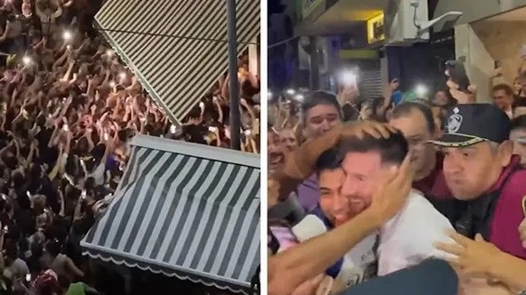 Đi ăn tối, Lionel Messi có hành động làm nức lòng hàng nghìn người hâm mộ xếp hàng chờ gặp