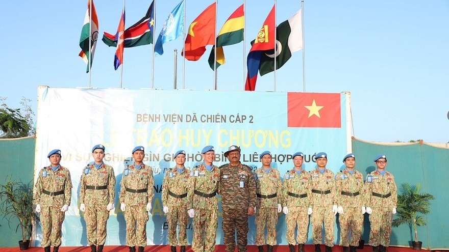 Bệnh viện dã chiến Việt Nam nhận Huy chương Gìn giữ hòa bình Liên hợp quốc