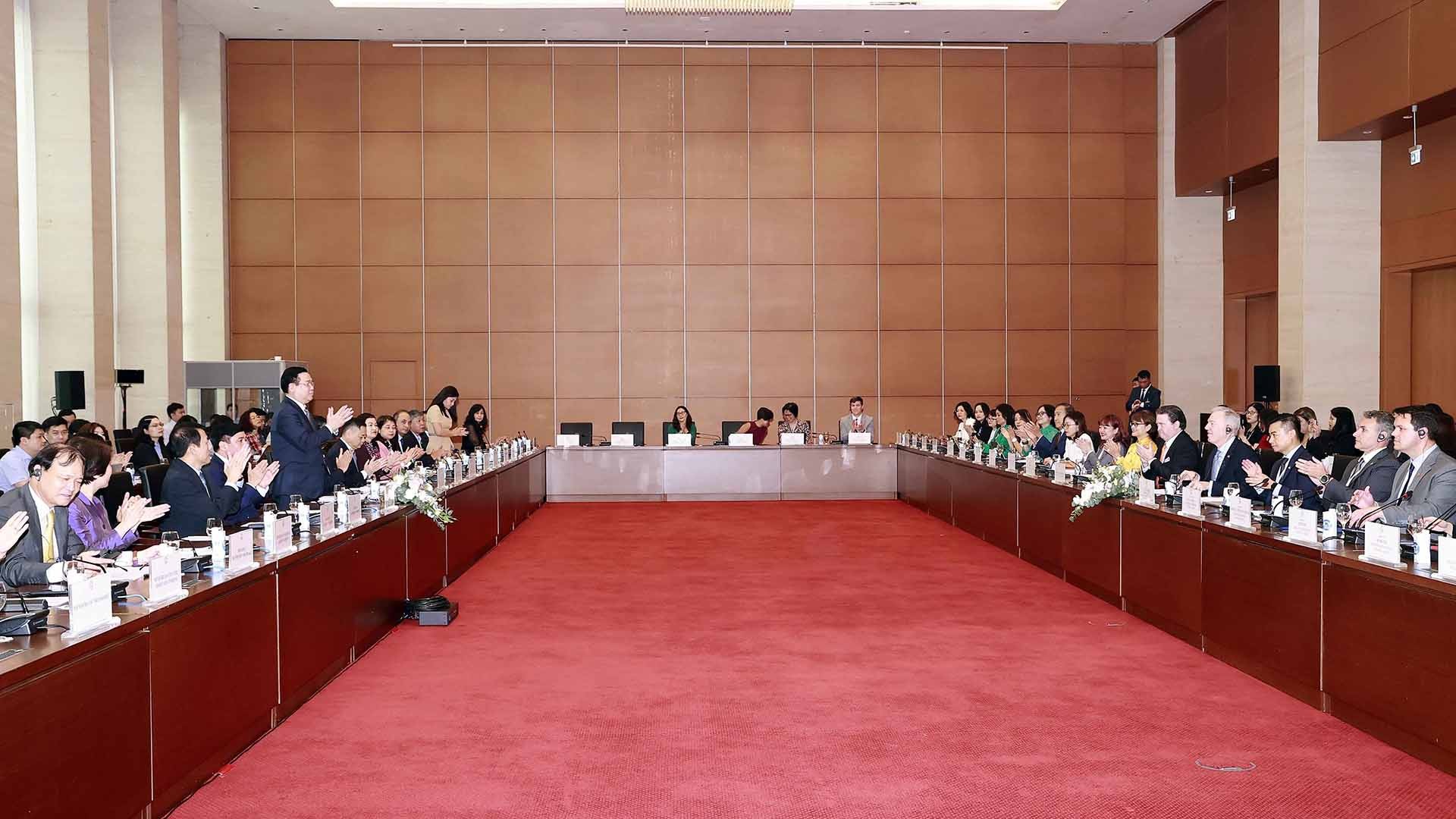 Quang cảnh buổi tiếp. (Nguồn: TTXVN)