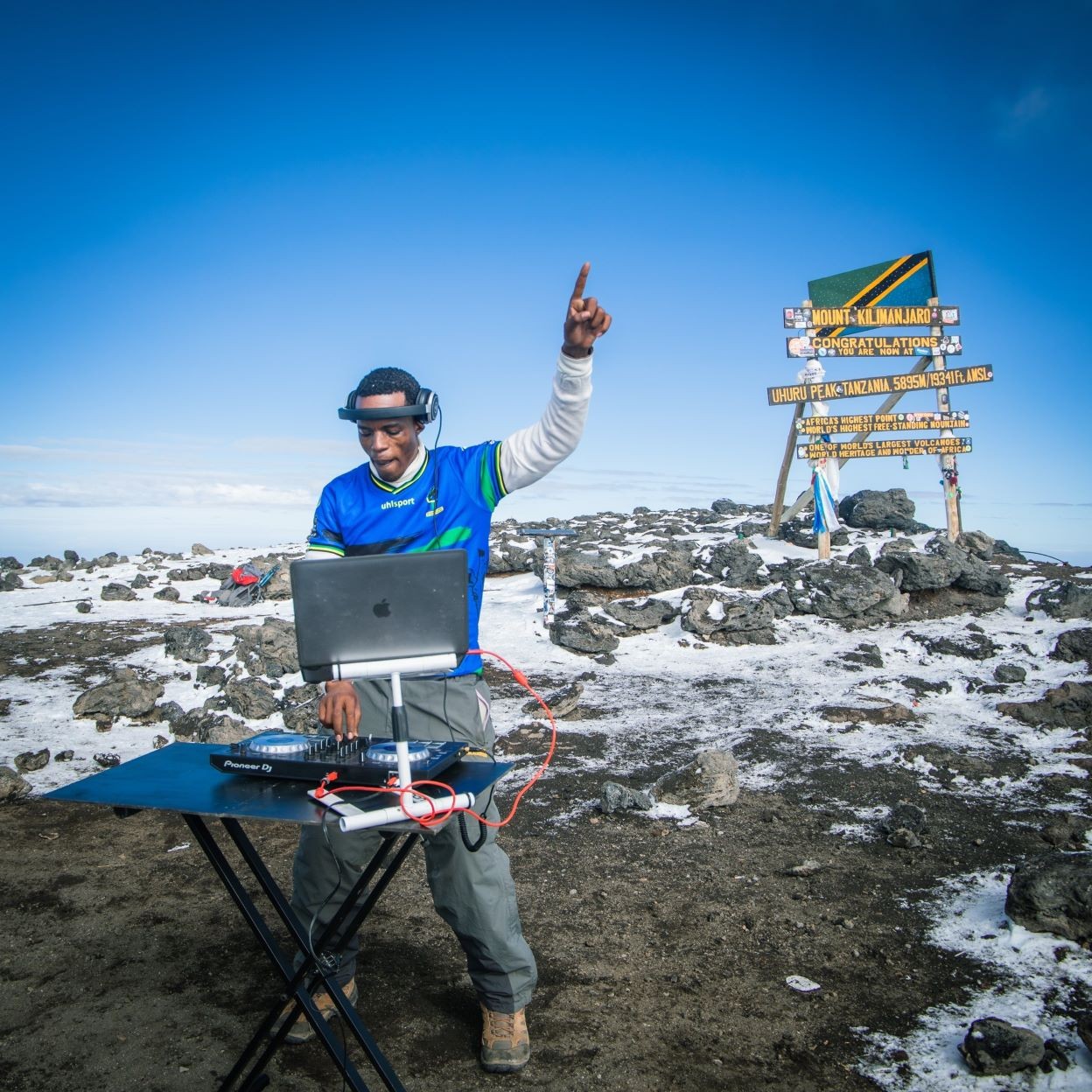 Nghệ sĩ trẻ người Tanzania biểu diễn trên đỉnh núi Kilimanjaro để quảng bá du lịch Nghệ sĩ trẻ người Tanzania biểu diễn trên đỉnh núi Kilimanjaro để quảng bá du lịch