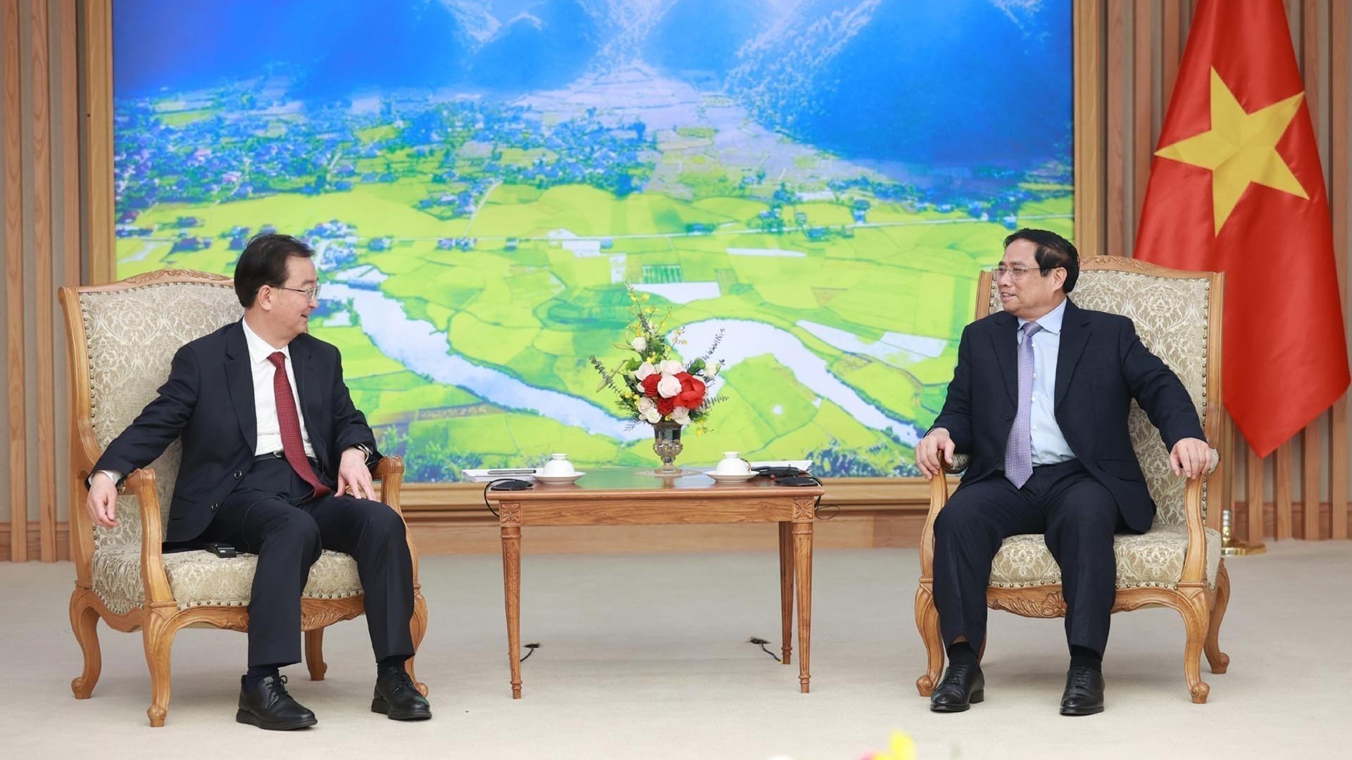 Thủ tướng Phạm Minh Chính tiếp Bí thư Tỉnh ủy Vân Nam, Trung Quốc