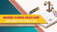 Điểm danh những chính sách mới nổi bật có hiệu lực từ đầu tháng 4/2023