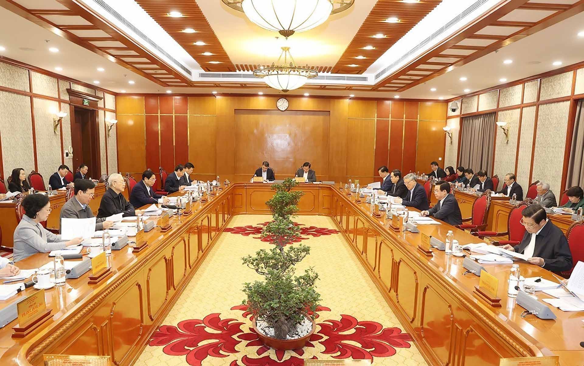 Toàn cảnh cuộc họp. (Nguồn: TTXVN) Toàn cảnh cuộc họp. (Nguồn: TTXVN)