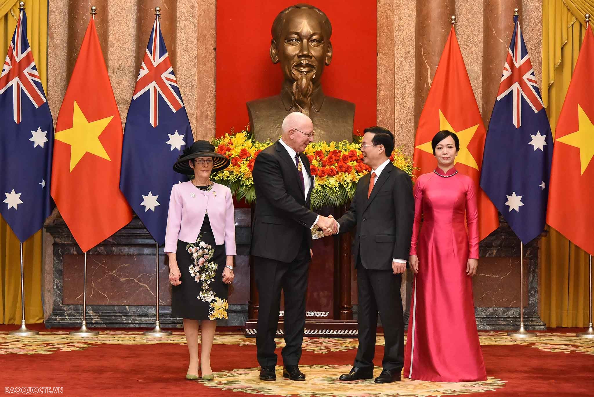 Chủ tịch nước Võ Văn Thưởng chủ trì lễ đón chính thức Toàn quyền Australia David Hurley