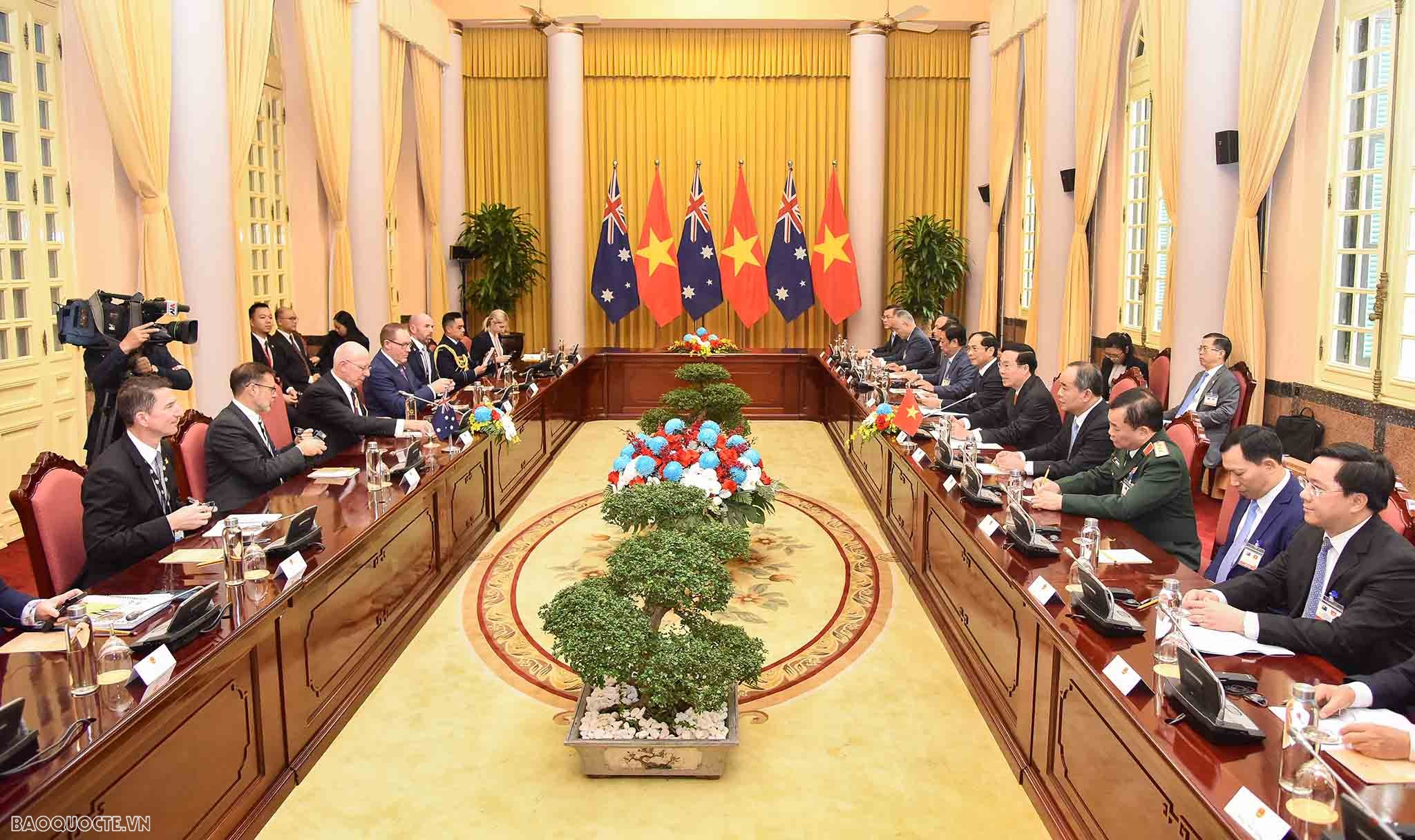 Chủ tịch nước Võ Văn Thưởng chủ trì lễ đón chính thức Toàn quyền Australia David Hurley