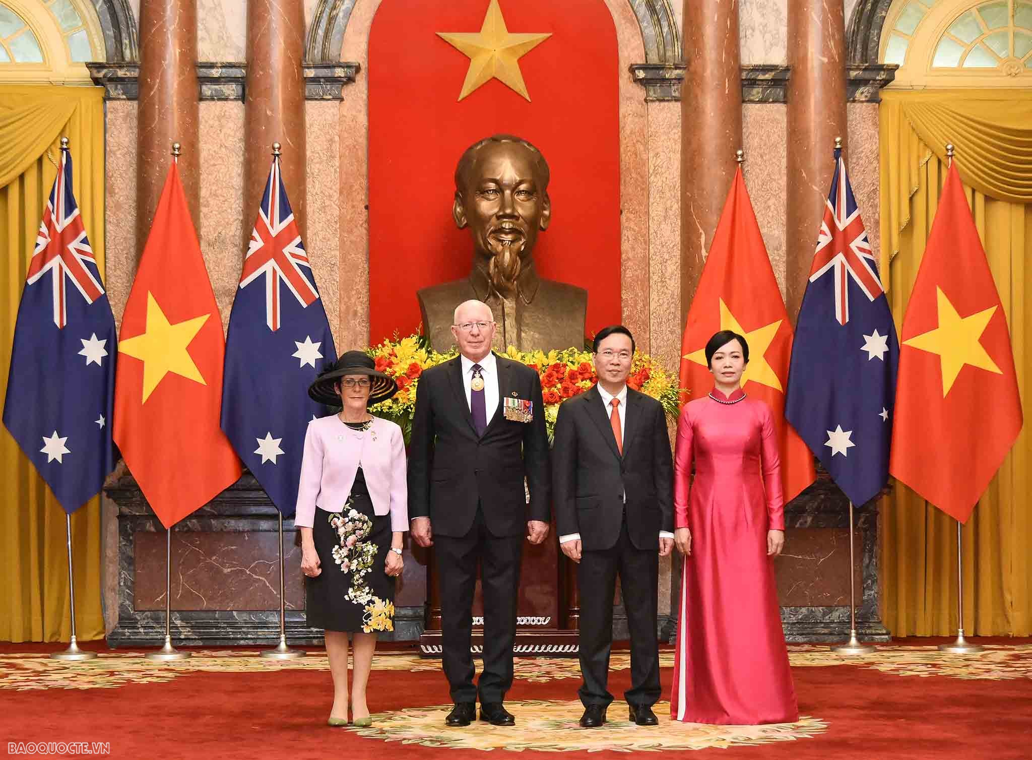 Chủ tịch nước Võ Văn Thưởng chủ trì lễ đón chính thức Toàn quyền Australia David Hurley
