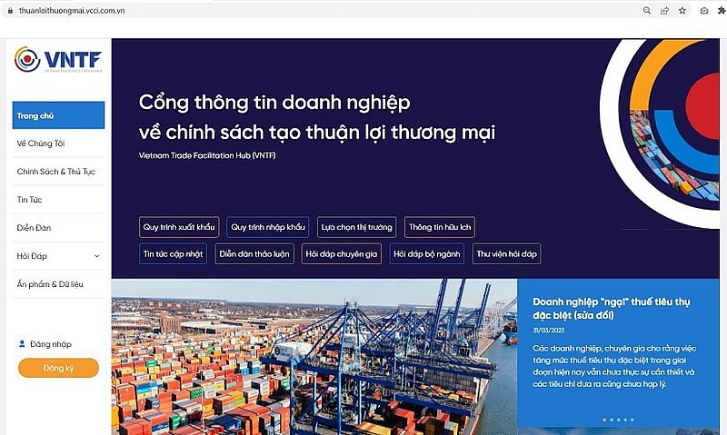 Chính thức vận hành Cổng thông tin doanh nghiệp về chính sách tạo thuận lợi thương mại Chính thức vận hành Cổng thông tin doanh nghiệp về chính sách tạo thuận lợi thương mại