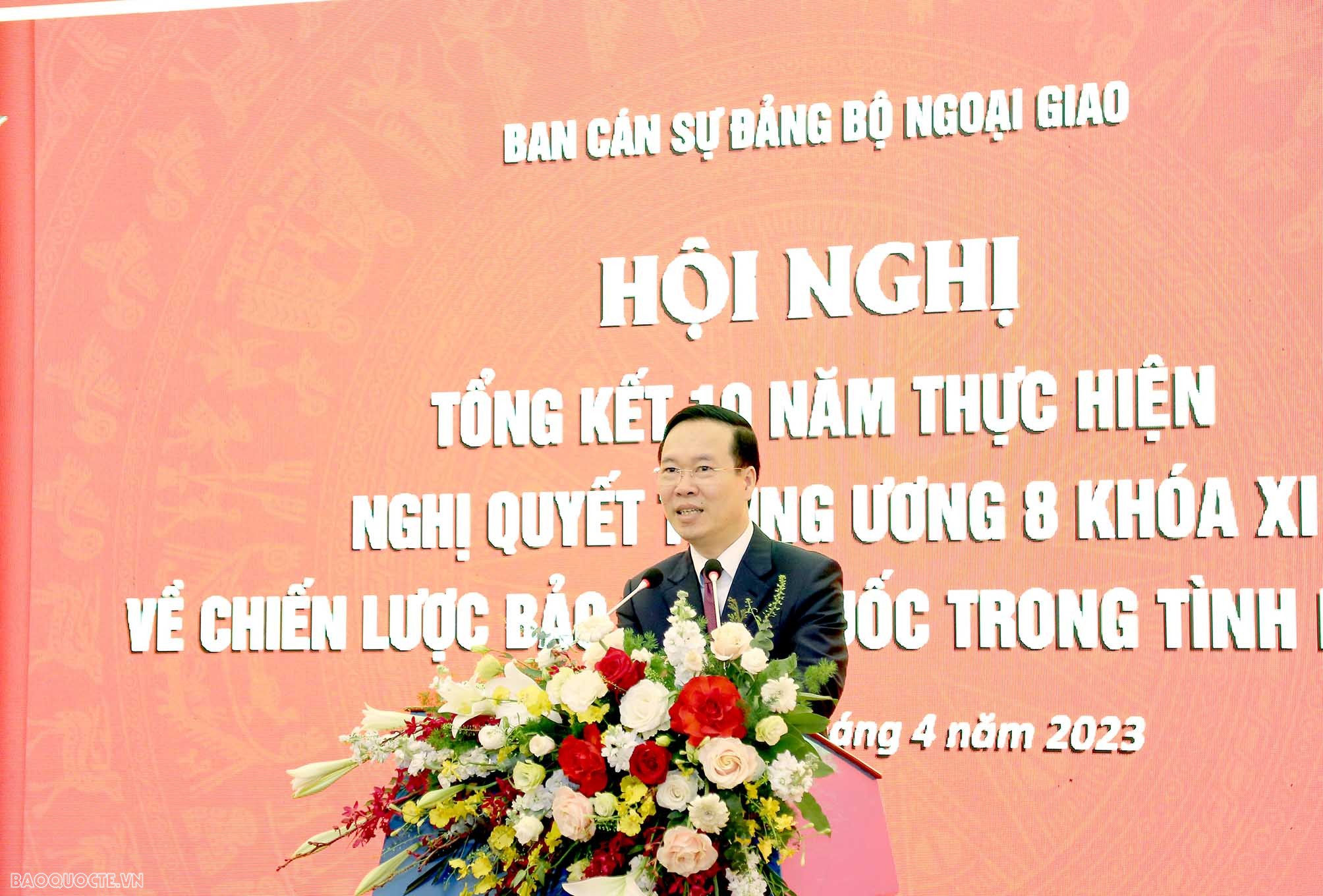 Chủ tịch nước: Phát huy hơn nữa vai trò tiên phong của đối ngoại trong bảo vệ Tổ quốc Chủ tịch nước: Phát huy hơn nữa vai trò tiên phong của đối ngoại trong bảo vệ Tổ quốc