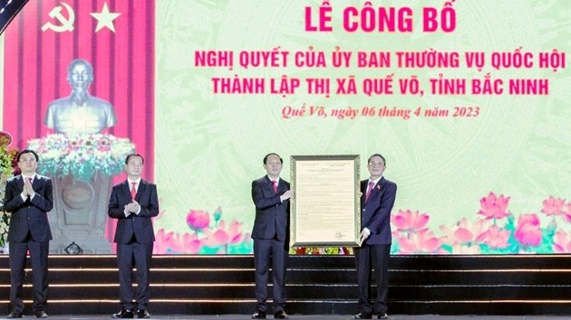 Thành lập thị xã Quế Võ, nỗ lực tạo đột phá về công nghiệp và dịch vụ của tỉnh Bắc Ninh