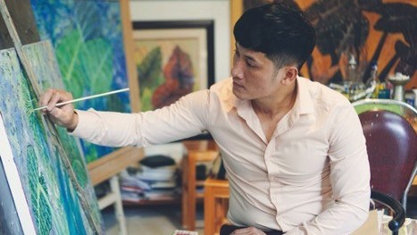 Họa sĩ Dương Xuân Quyền truyền tải thông điệp cuộc sống qua hội họa