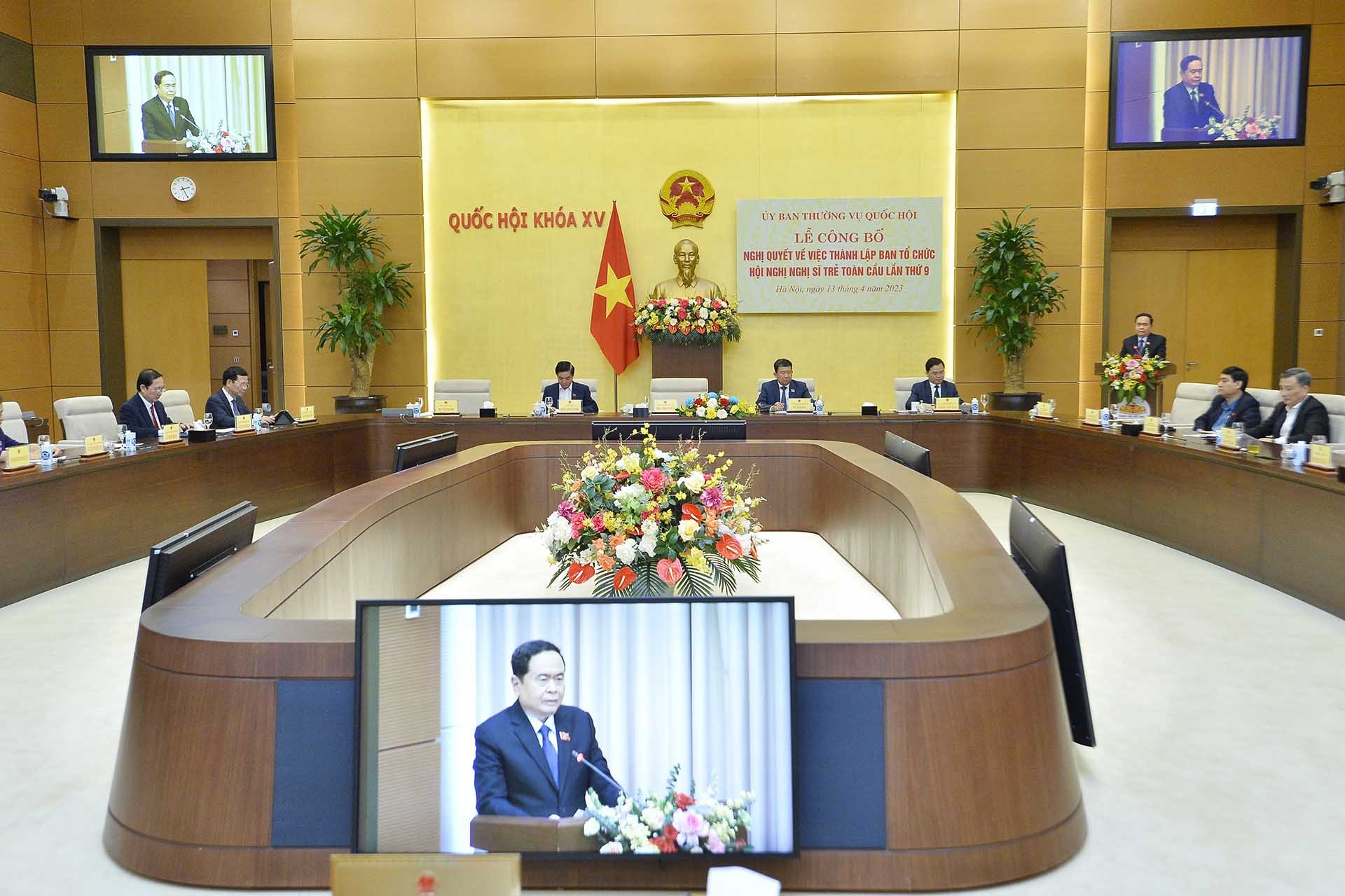 Công bố Nghị quyết về việc thành lập Ban tổ chức Hội nghị Nghị sĩ trẻ toàn cầu lần thứ 9