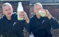 Những hình ảnh Erling Haaland và chai sữa khiến người hâm mộ thích thú