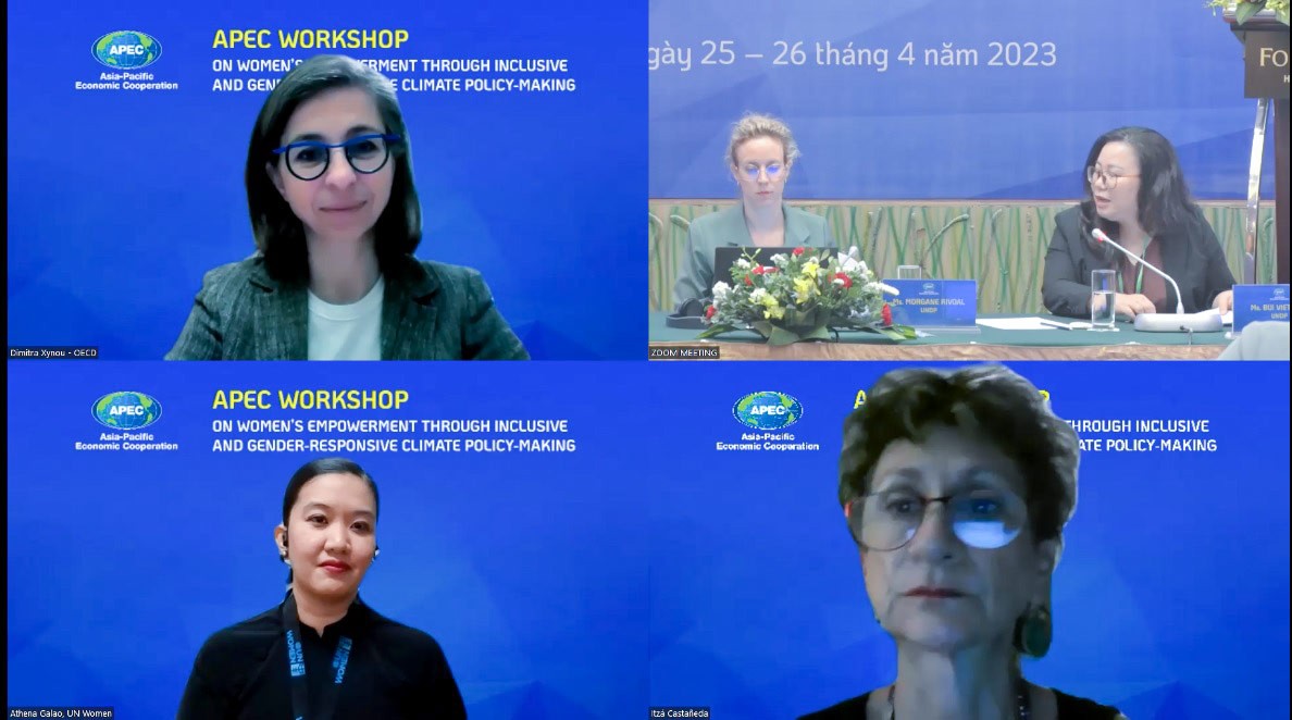 Các đại biểu tham dự Hội thảo APEC về nâng cao quyền năng của phụ nữ trong xây dựng chính sách ứng phó với biến đổi khí hậu. Các đại biểu tham dự Hội thảo APEC về nâng cao quyền năng của phụ nữ trong xây dựng chính sách ứng phó với biến đổi khí hậu.