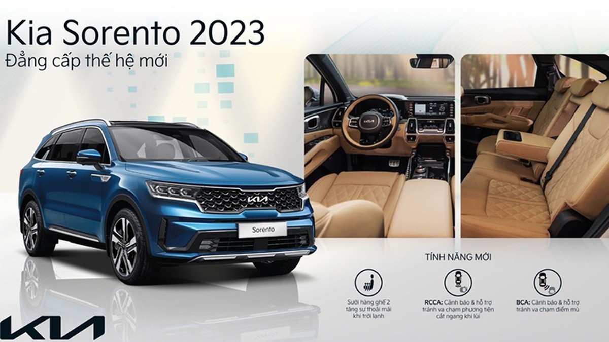 Cận cảnh Kia Sorento 2023 tại Việt Nam, giá bán từ 1,2 tỷ đồng