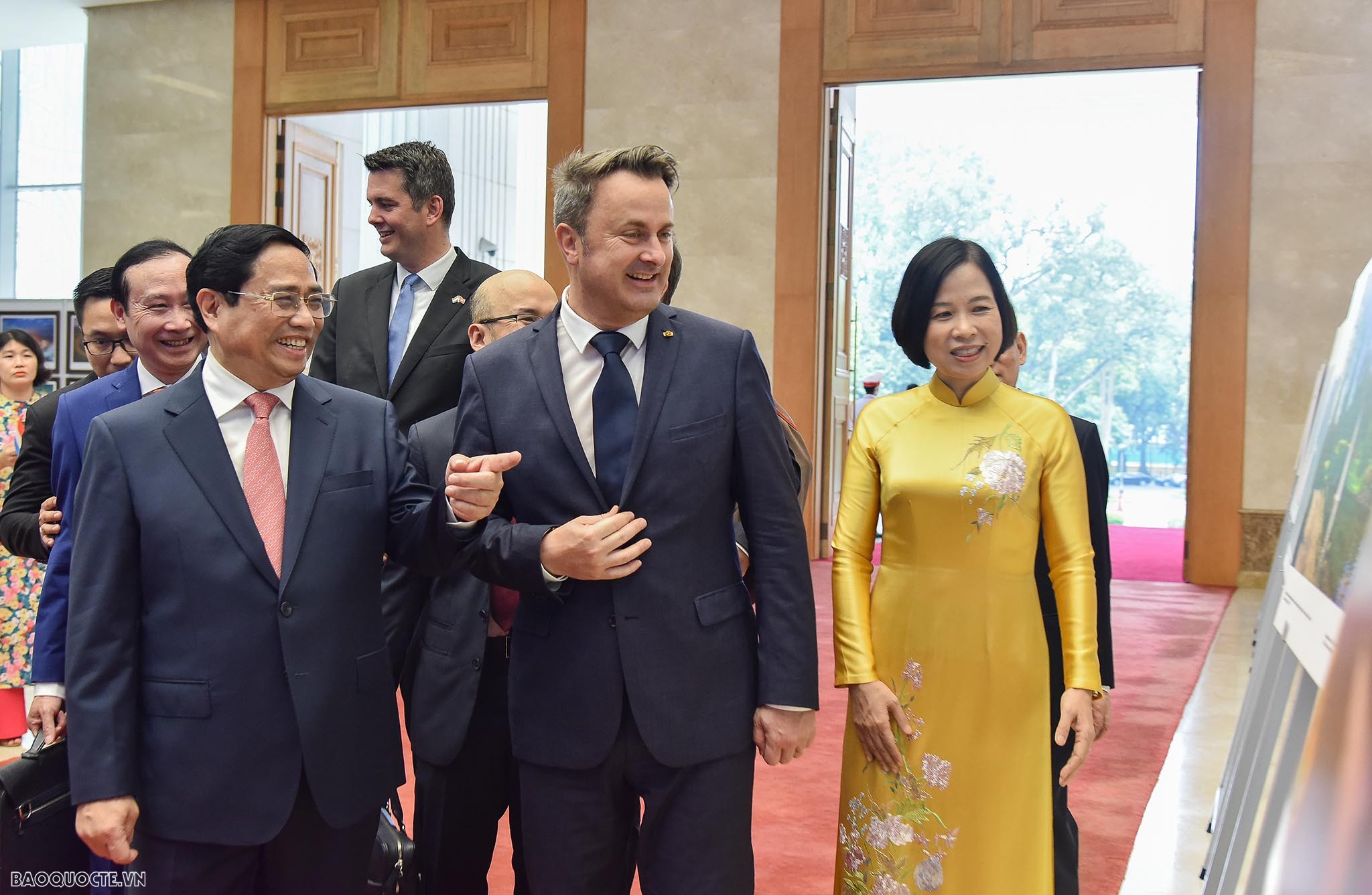 Lễ đón chính thức Thủ tướng Luxembourg Xavier Bettel tại Phủ Chủ tịch