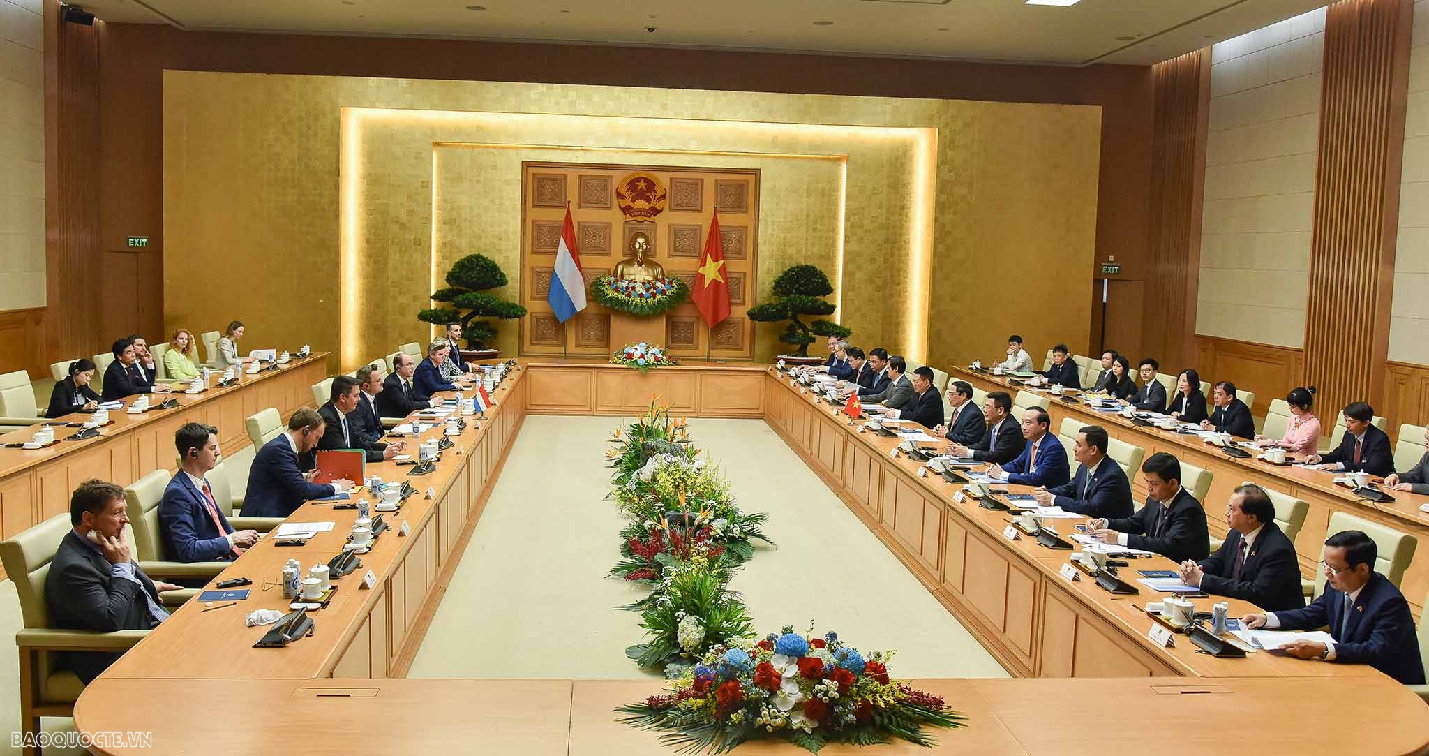 Lễ đón chính thức Thủ tướng Luxembourg Xavier Bettel tại Phủ Chủ tịch