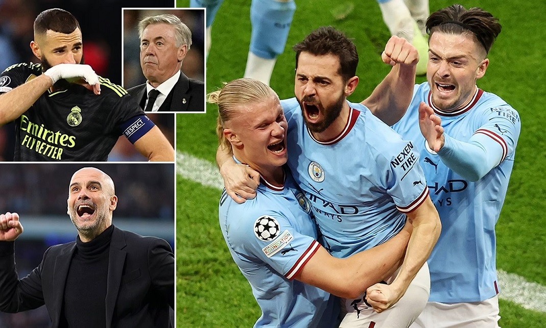 Thắng đậm Real Madrid, Man City vào trận chung kết Champions League 2022/23