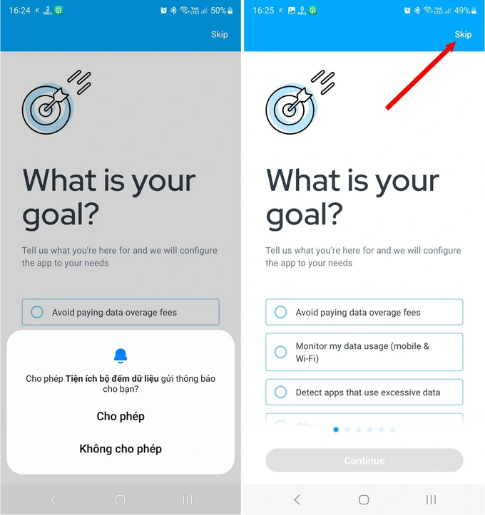 Cách cài đặt và thiết lập ứng dụng Data Counter