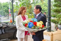 Bộ trưởng Ngoại giao Bùi Thanh Sơn đón, hội đàm với Phó Thủ tướng, Bộ trưởng Ngoại giao Slovenia Tanja Fajon