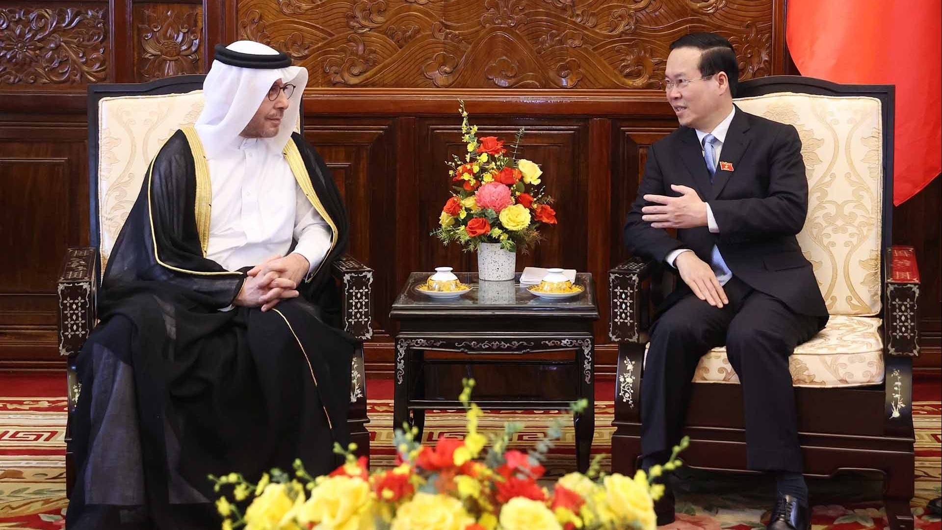 Chủ tịch nước Võ Văn Thưởng tiếp Đại sứ các nước trình Quốc thư