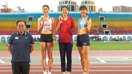 VĐV Nguyễn Thị Huyền giành HCV giải điền kinh Đài Loan (Trung Quốc) mở rộng