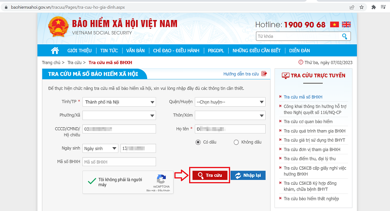 Chọn mục tra cứu Chọn mục tra cứu