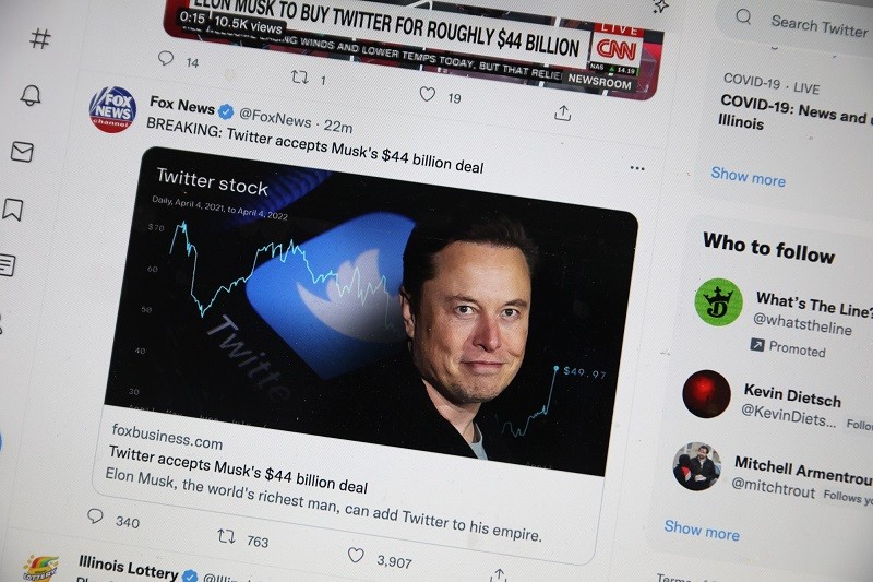 Giá trị thị trường của Twitter giảm chỉ còn 30% so với giá Elon Musk thâu tóm vào năm ngoái