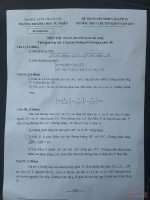 Đề thi môn Toán vòng 1 vào lớp 10 Trường THPT Chuyên Khoa học tự nhiên năm 2023
