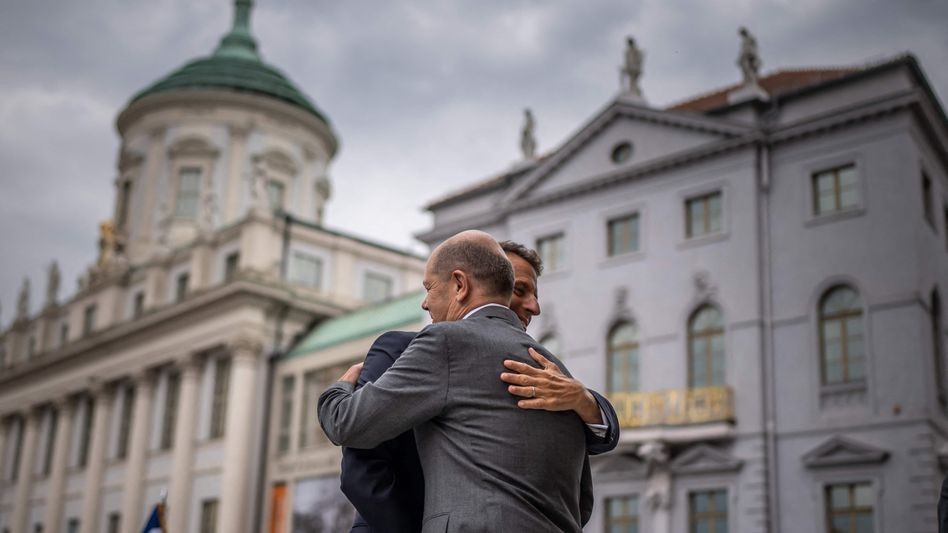 Thủ tướng Đức tiếp Tổng thống Pháp, khẳng định tình hữu nghị Berlin-Paris 'không thể tách rời'. (Nguồn: Teller report)