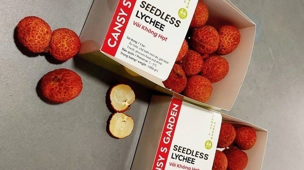 Lần đầu có mặt tại Anh, vải không hạt Việt Nam có giá khoảng 480.000-540.000 VND/kg