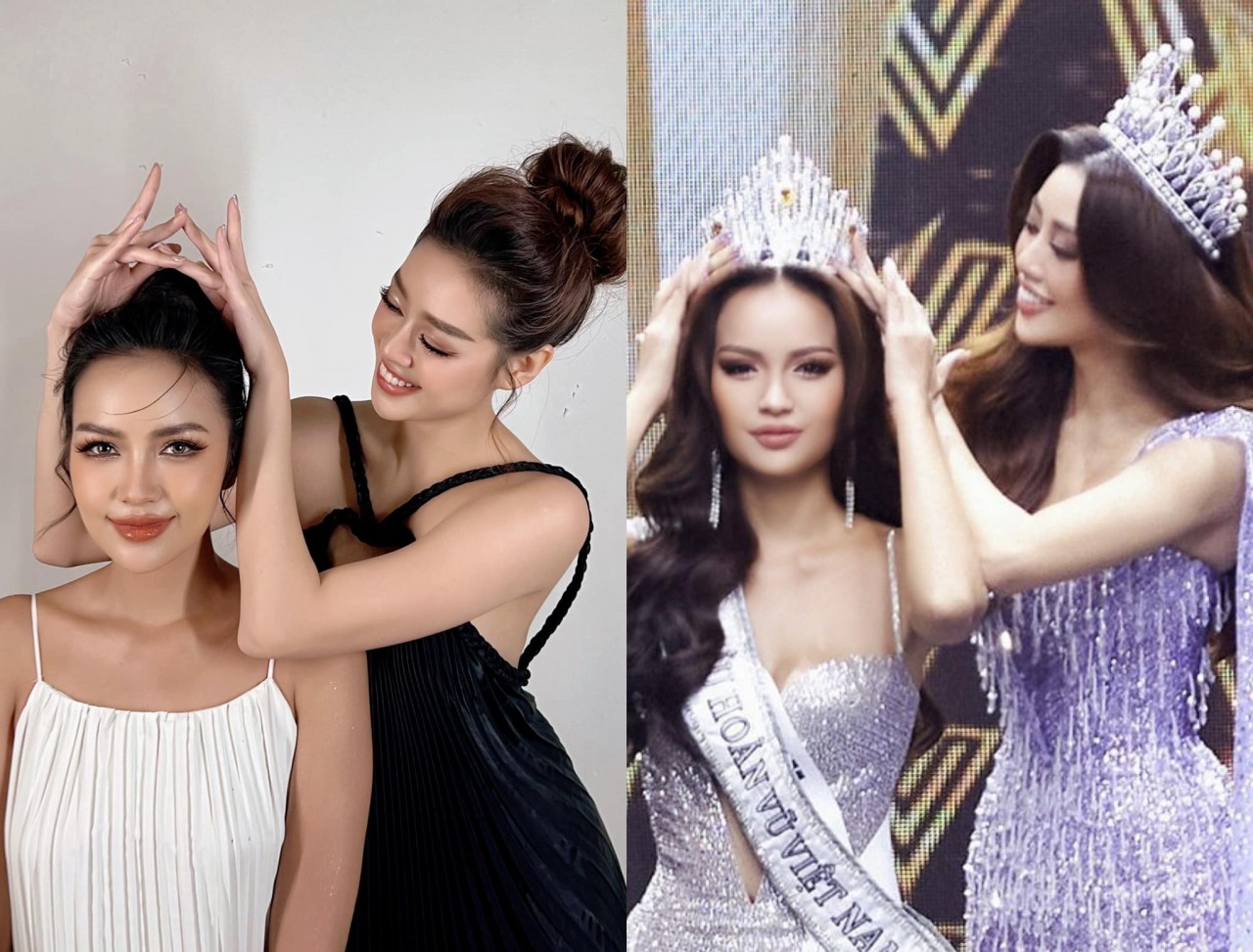 Hoa hậu Khánh Vân đọ dáng cùng Hoa hậu Ngọc Châu