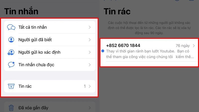 Cách lọc tin nhắn rác trên iPhone đơn giản không phải ai cũng biết