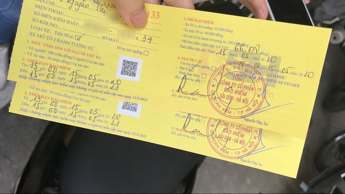 Quên mang bảo hiểm xe máy khi tham gia giao thông, bị phạt bao nhiêu?