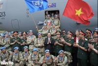 Ngắm những chiến sĩ 'mũ nồi xanh' lên đường làm nhiệm vụ ở Nam Sudan