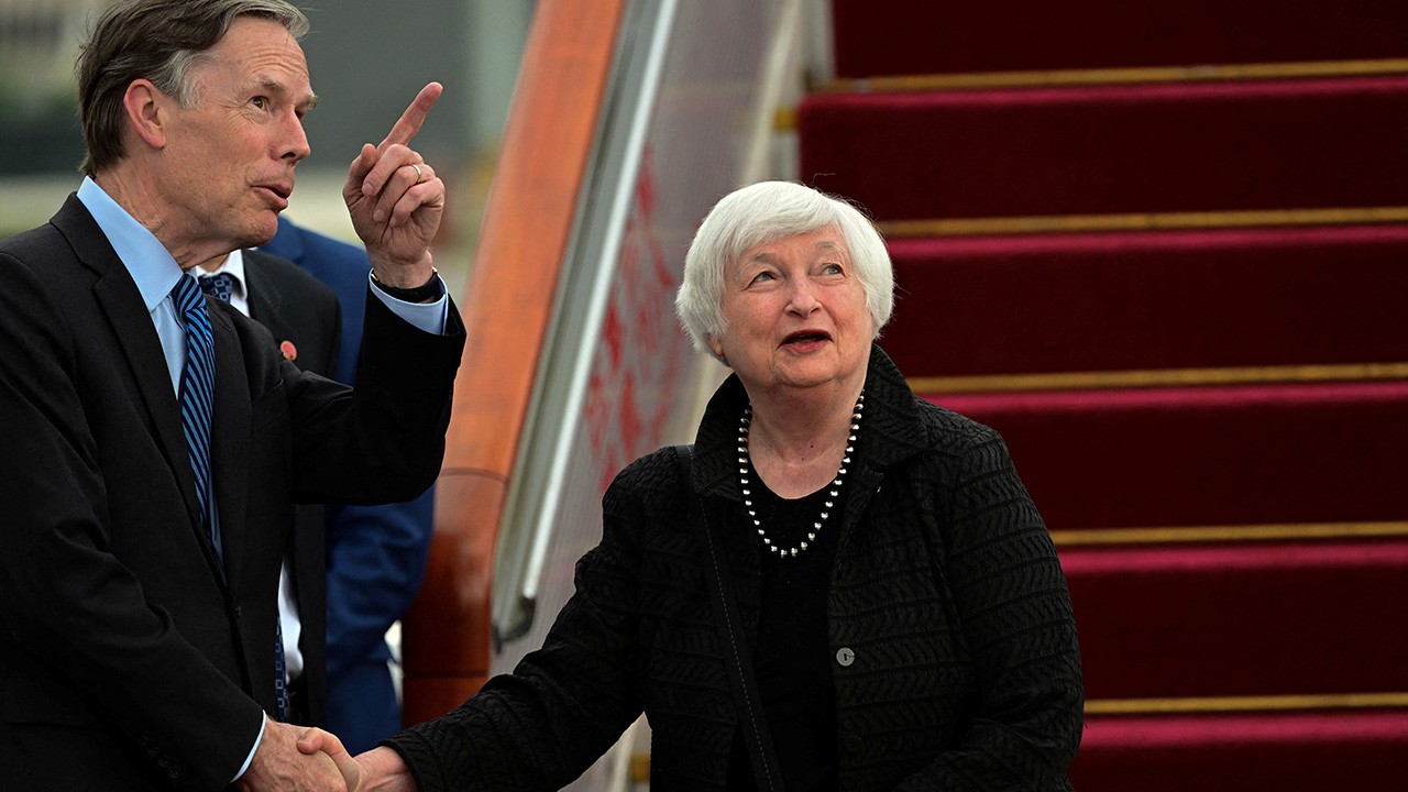 (07.06) Bộ trưởng Tài chính Mỹ Janet Yellen đã tới Trung Quốc. (Nguồn: AFP) (07.06) Bộ trưởng Tài chính Mỹ Janet Yellen đã tới Trung Quốc. (Nguồn: AFP)