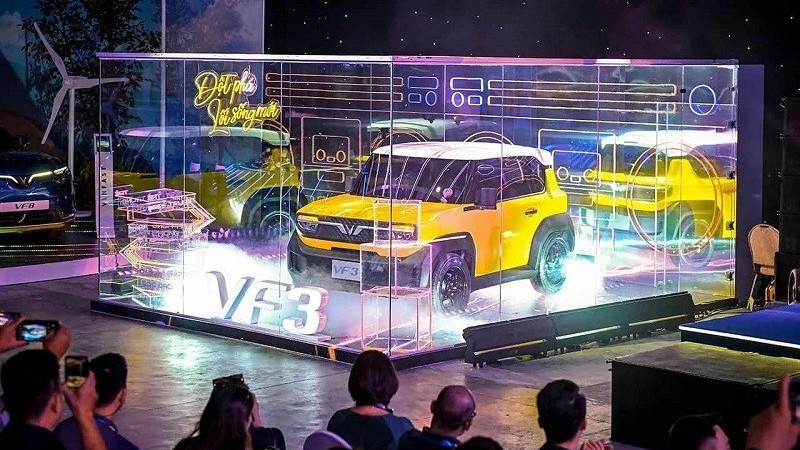Cận cảnh VinFast VF3 vừa xuất hiện tại triển lãm 'VinFast - Vì tương lai xanh'